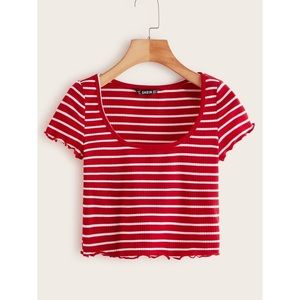 SHEIN • Striped Crop Top • Size Small (2)